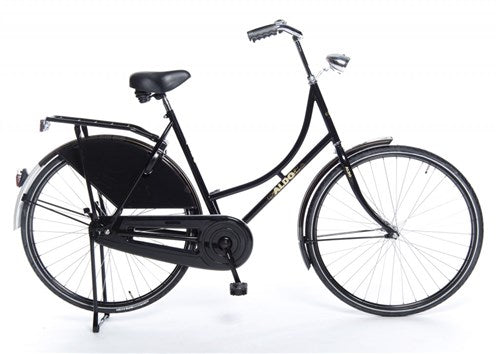 Aldo 28 Zoll Oma Fahrrad klassisch glänzend schwarz 61 cm