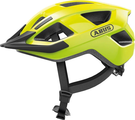 Abus Fahrradhelm Aduro 3.0 LED Signalgelb S - 51-55 cm - Gelb - Geeignet für den Einsatz an Elektrofahrrädern - Stadtfahrrädern - 295 g
