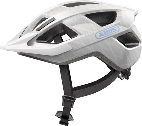 Abus Fahrradhelm Aduro 3.0 LED White Art M – 52–58 cm – Weiß – geeignet für den Einsatz auf Elektrofahrrädern – Stadtfahrrädern – 315 g