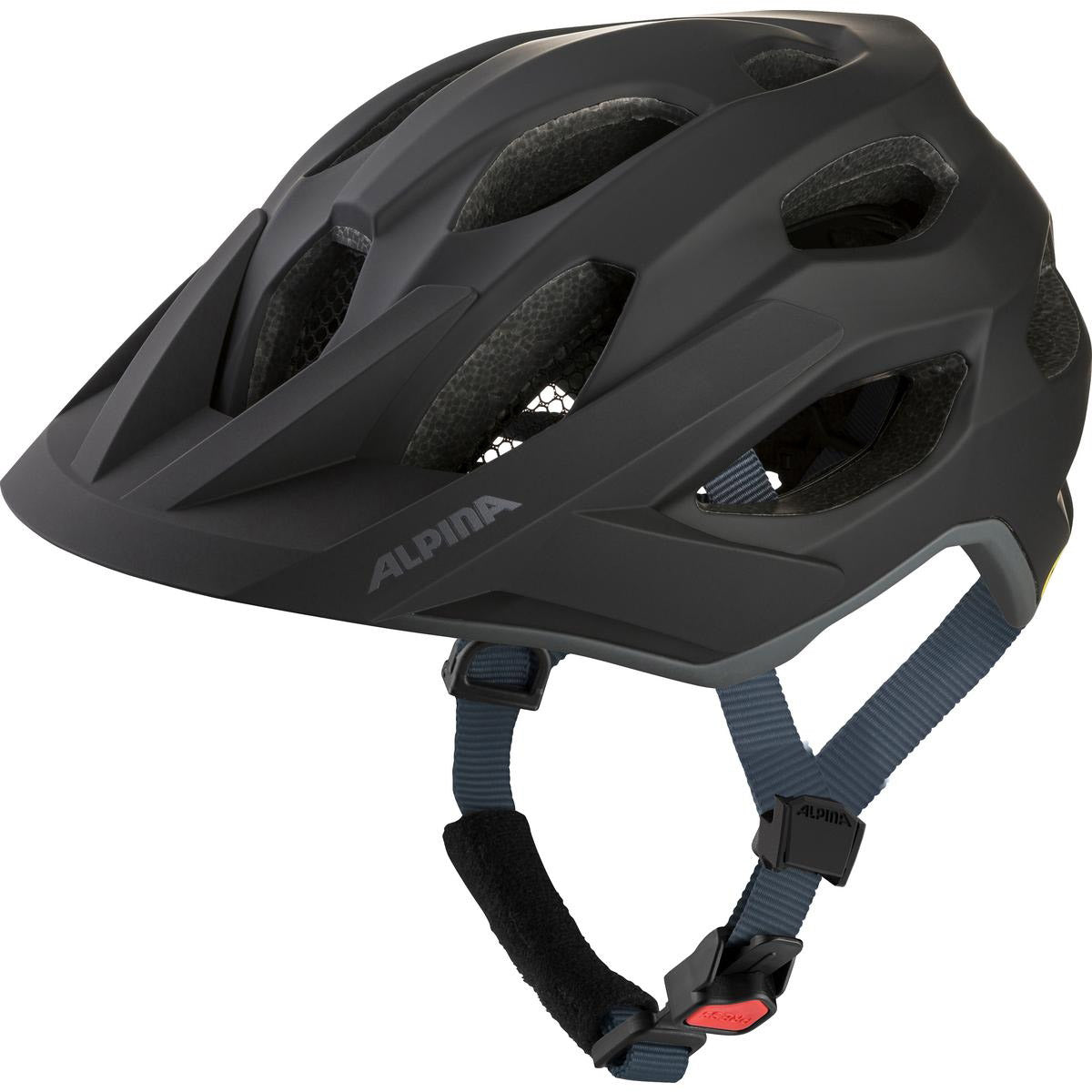 Olympische Sportbekleidung Alpina Sports MTB-Helm Apax Mips 52-57 Mattschwarz