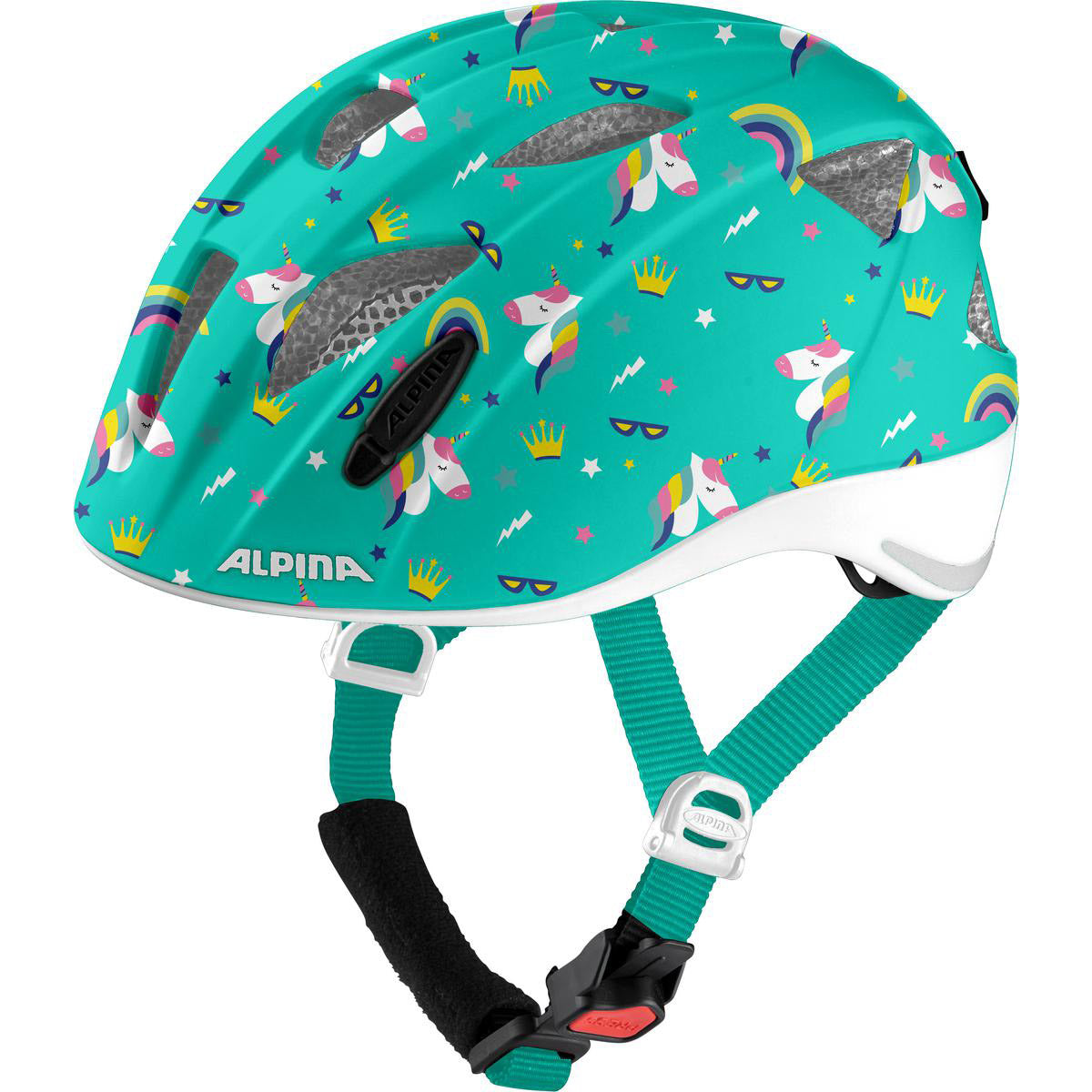 Olympiasportbekleidung Alpina Sports Kinderhelm Ximo Flash Einhorn 45-49 Glanz