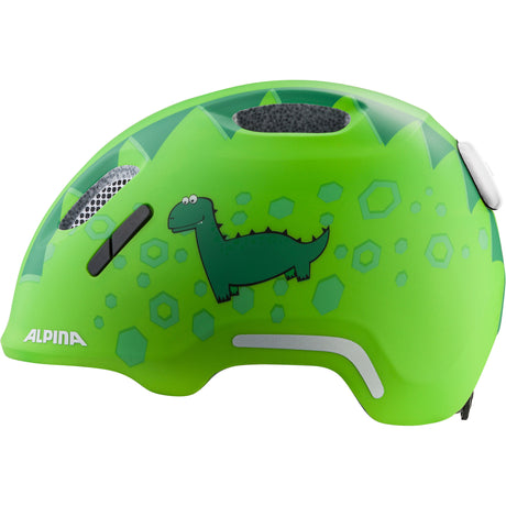 Olympiasportbekleidung Alpina Sports Kinderhelm Ximo 2 Flash Green Dino 49-54 matt