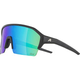 Olympische Sportbekleidung Alpina Sports Sportbrille Ram HR Q-Lite Jade Spiegelglas schwarz