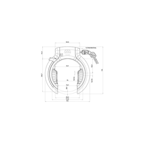 AXA Rahmenschloss Imenso Large Black BULK