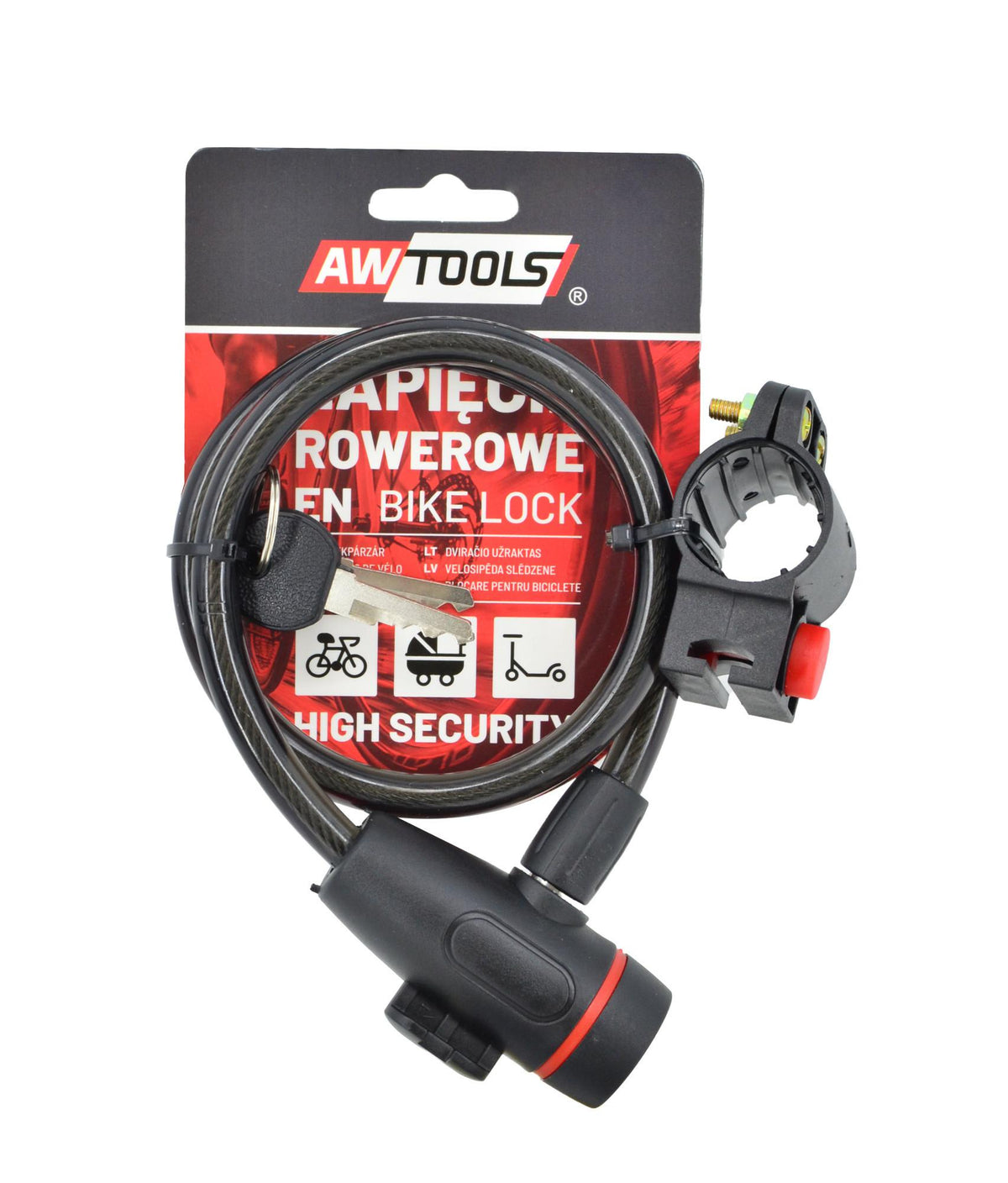 Awtools fietssluiting fi 10 x 65cm met frame handvat
