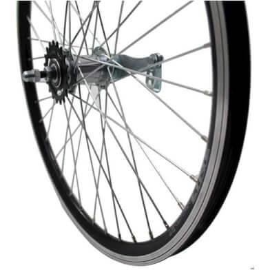 Roland Hinterrad 24 x 1,75 Bremsnabe Aluminium V-Profil schwarz