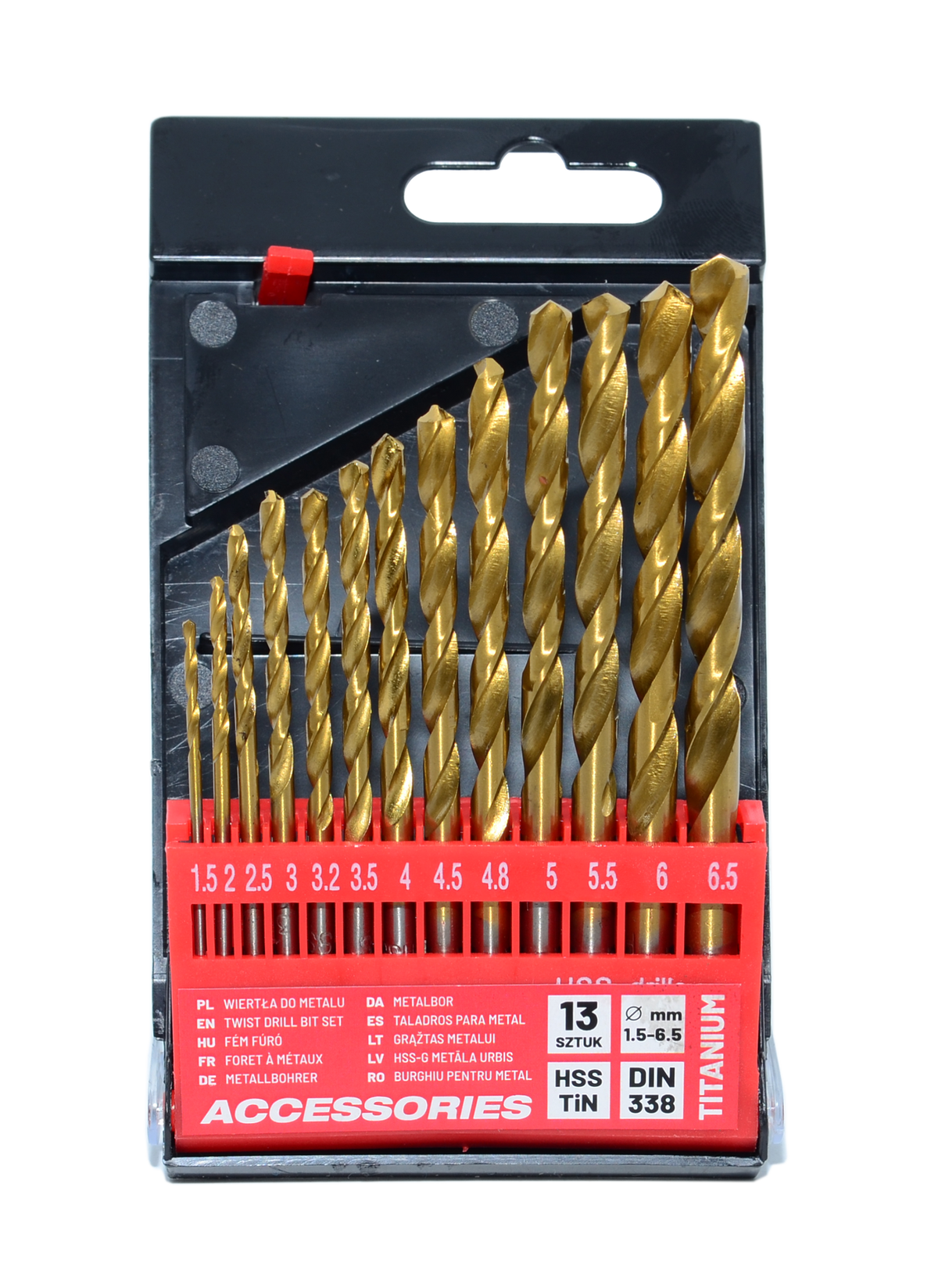 Awtools metaalboor tytan ingesteld 13szt. 1,5-6,5mm