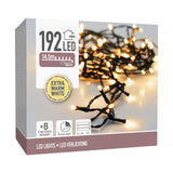 Weihnachtsbeleuchtung 192LED Batterie weiß