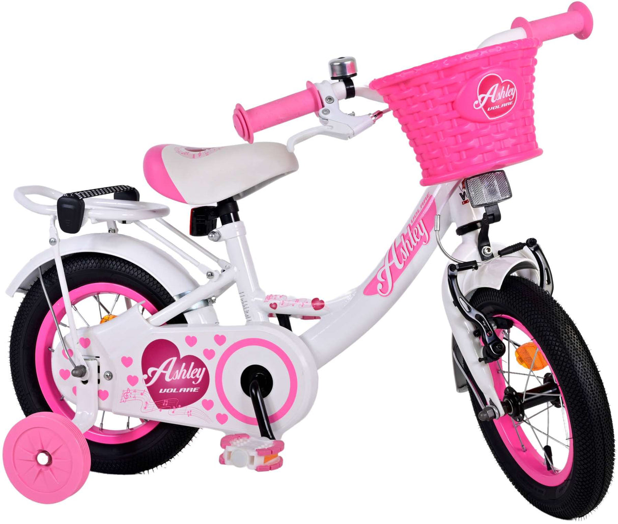 Volare Ashley Children's Bicycle - Mädchen - 12 Zoll - Weiß