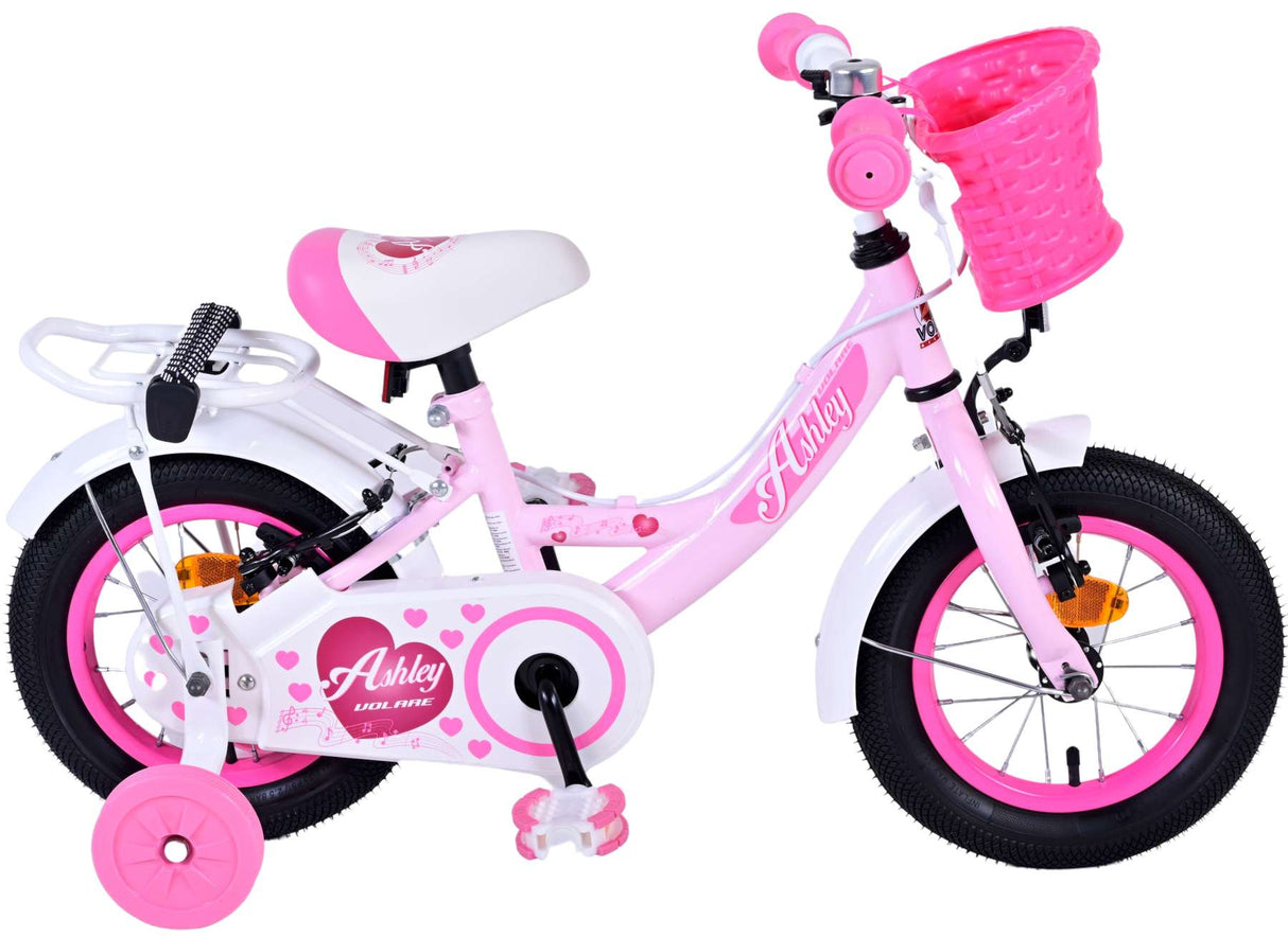 Volare Ashley Children's Bike Girls 12 tum rosa tvåhandbromsar