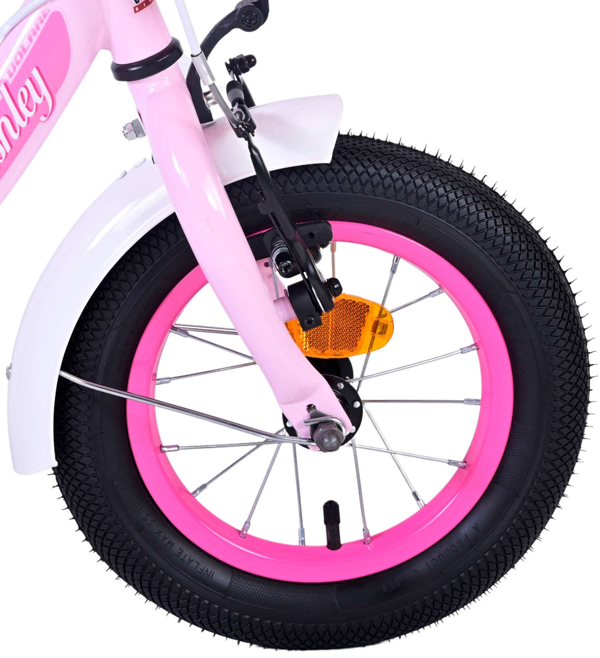 Chicas de bicicleta infantil de Vlare Ashley de 12 pulgadas rosa dos frenos de mano