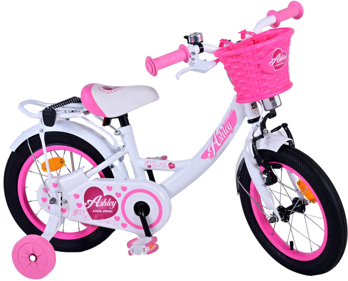 Volare Ashley Children's Bicycle - Girls - 14 Inch - White