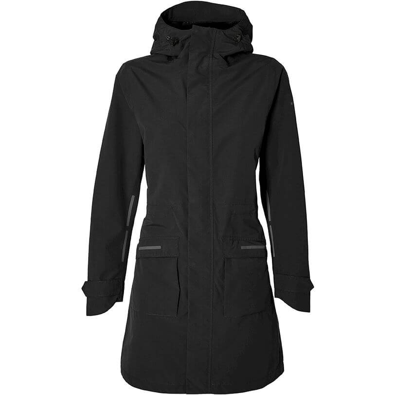 Basil Mosse Parka Regenmantel Damen – Schwarz – Größe XL