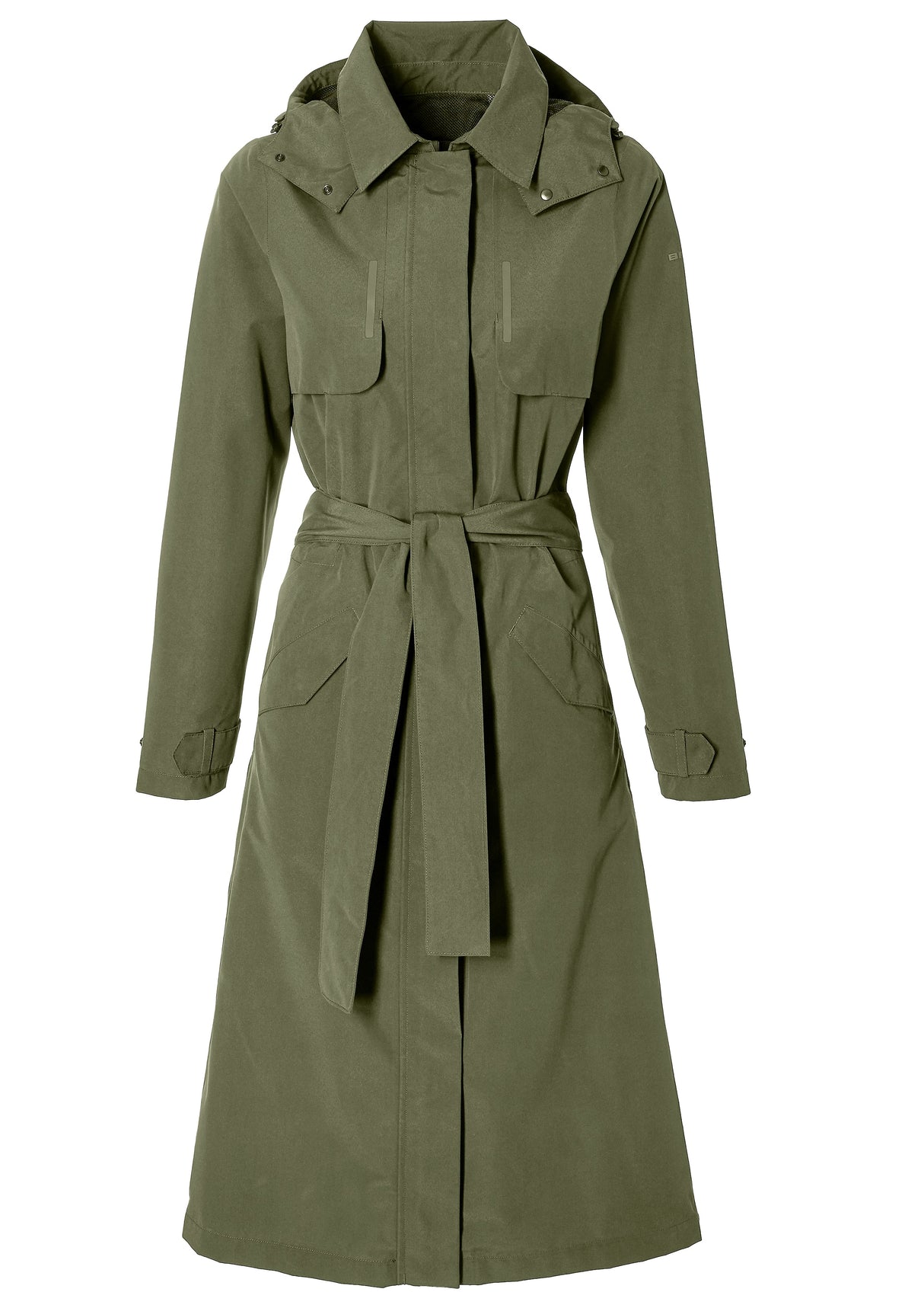 Basil trenchcoat mosse dames olive green m