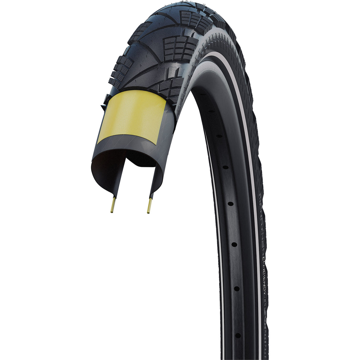 SCHWALBE PLIMING Band Marathon Efficiency Super Race V-Guard 27,5 x 2,15 55-584 noir avec réflexion