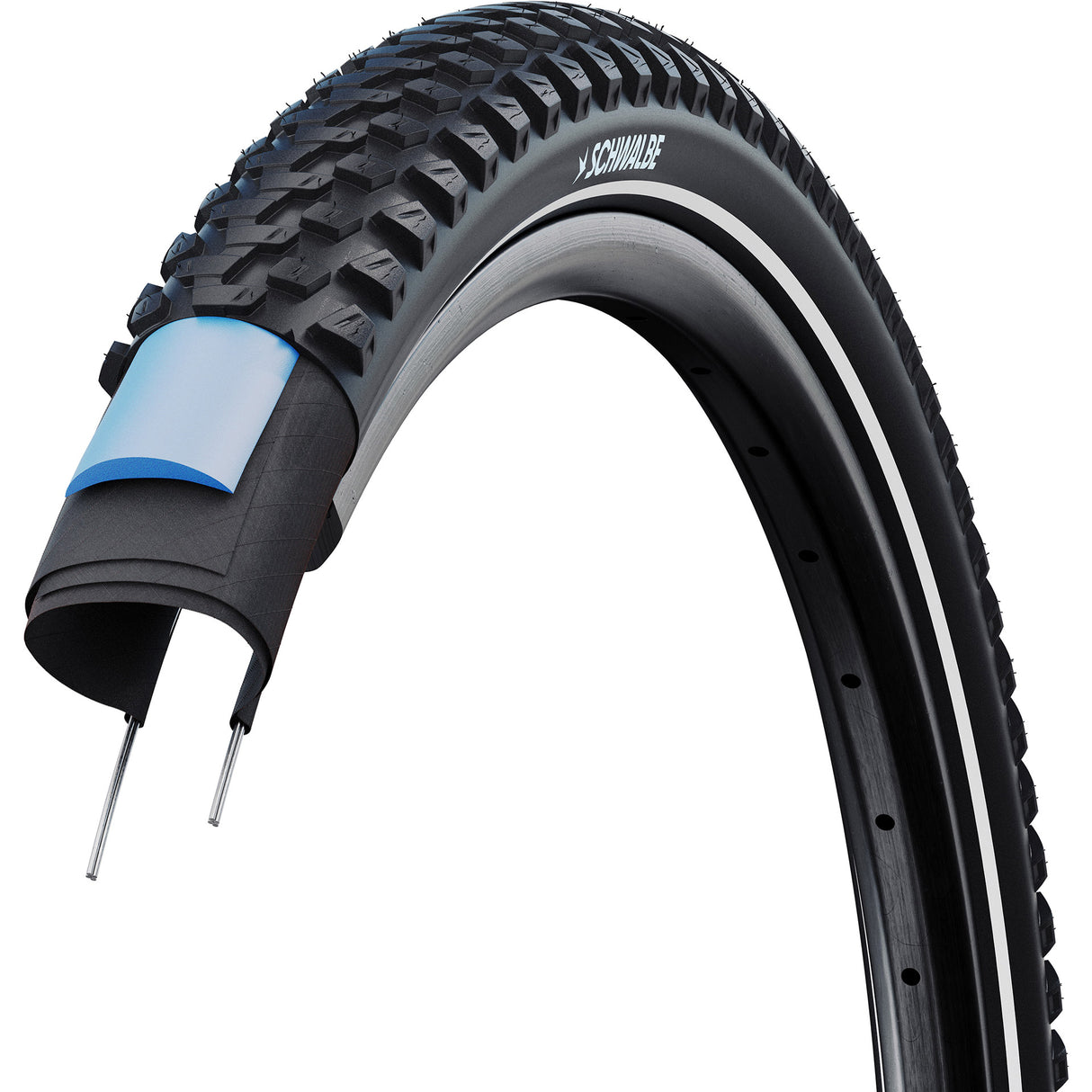 Schwalbe 29x2,25 (57-622) Marathon plus MTB Smartguard schwarzer Reflexfaden 11101334.01