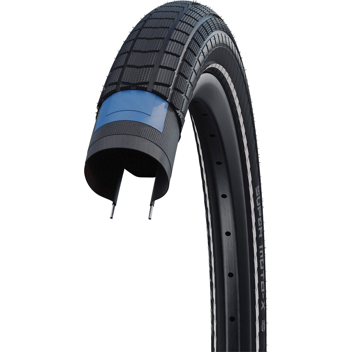 Schwalbe Super Moto-X – kabelgebunden – Addix – DD – Greenguard – 27,5 x 2,40 – Schwarz + Reflex