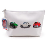 Fiat 500 PVC-Kulturbeutel, Make-up-Tasche, groß