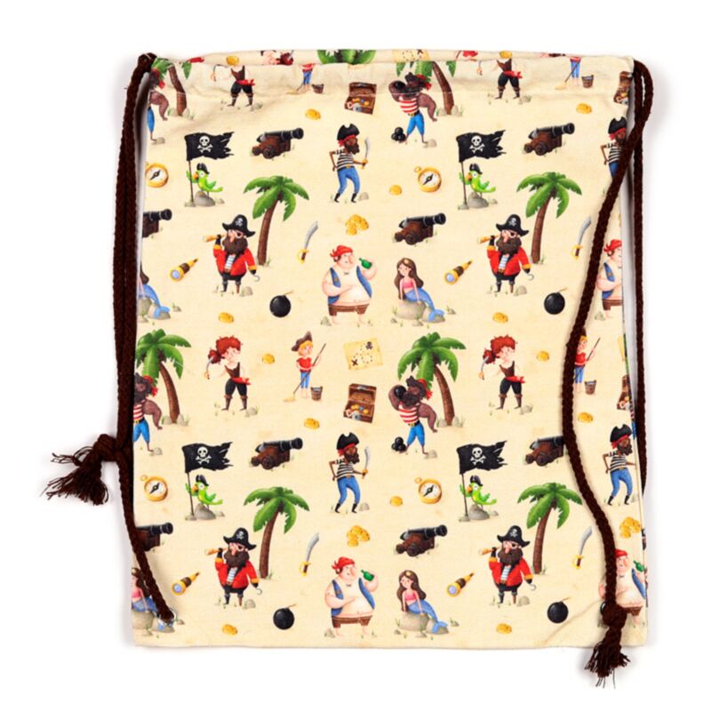Jolly Rogers Piraten-Rucksack aus Segeltuch mit Kordelzug