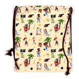 Jolly Rogers Piraten-Rucksack aus Segeltuch mit Kordelzug