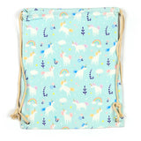 Einhorn-magischer Canvas-Rucksack mit Kordelzug