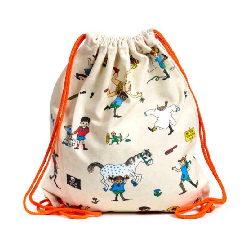 Pippi Langstrumpf-Canvas-Rucksack mit Kordelzug