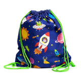 Raumfahrt-Leinenrucksack mit Kordelzug