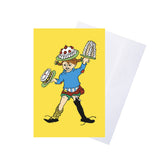 Barbo toys pippi wenskaart met envelop - geel (8615)