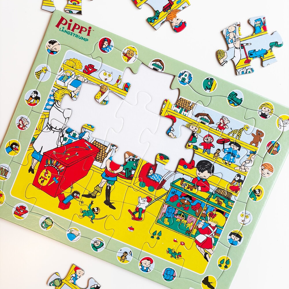 Barbo Toys Pippi – Rahmen-Papppuzzle – Dingfinder (8653)