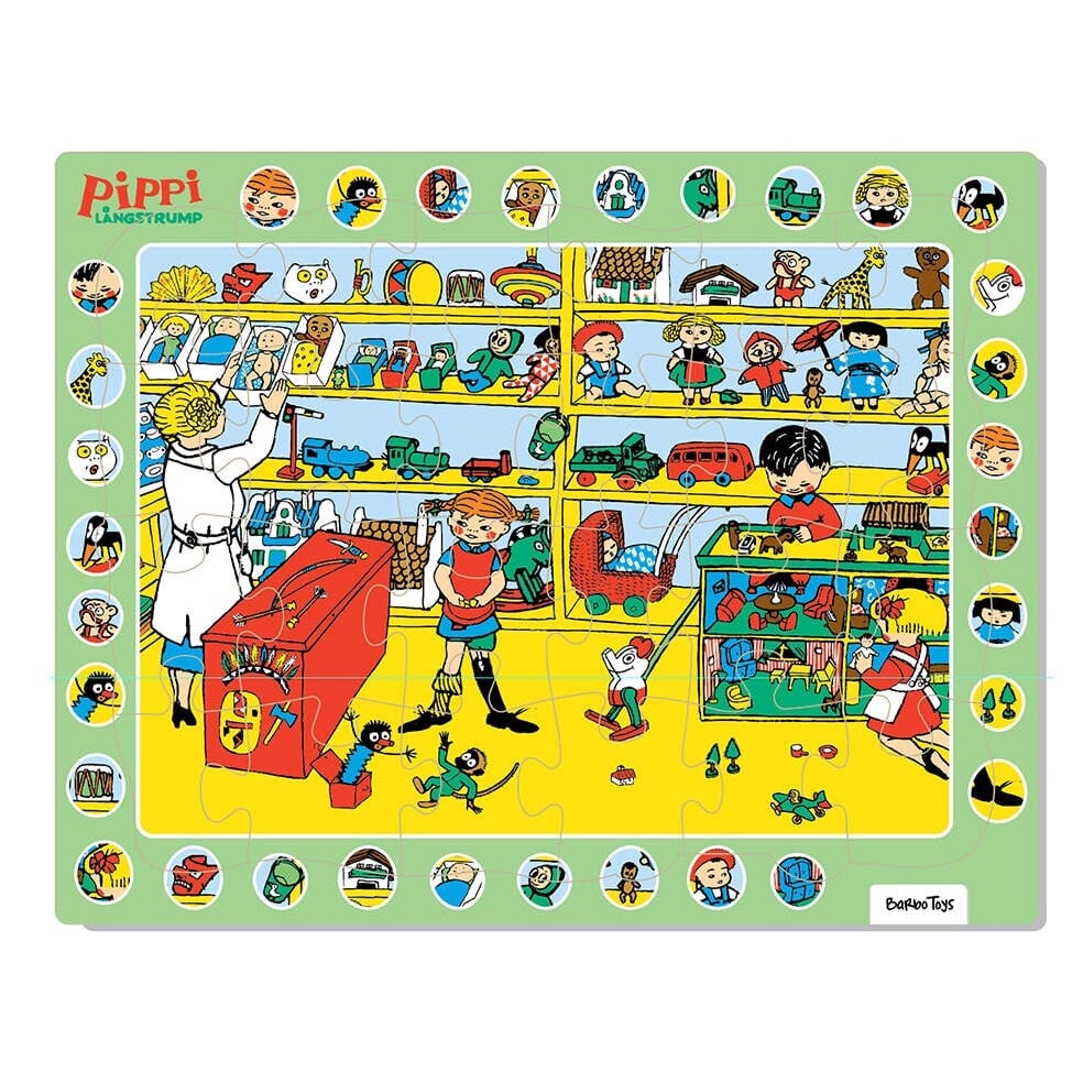 Barbo Toys Pippi – Rahmen-Papppuzzle – Dingfinder (8653)