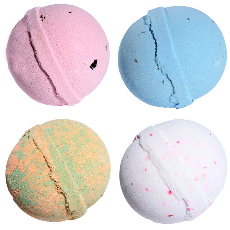 Badebomben-Tablett – Mischung 1 – Rose, Lavendel, Mango, Kokosnuss