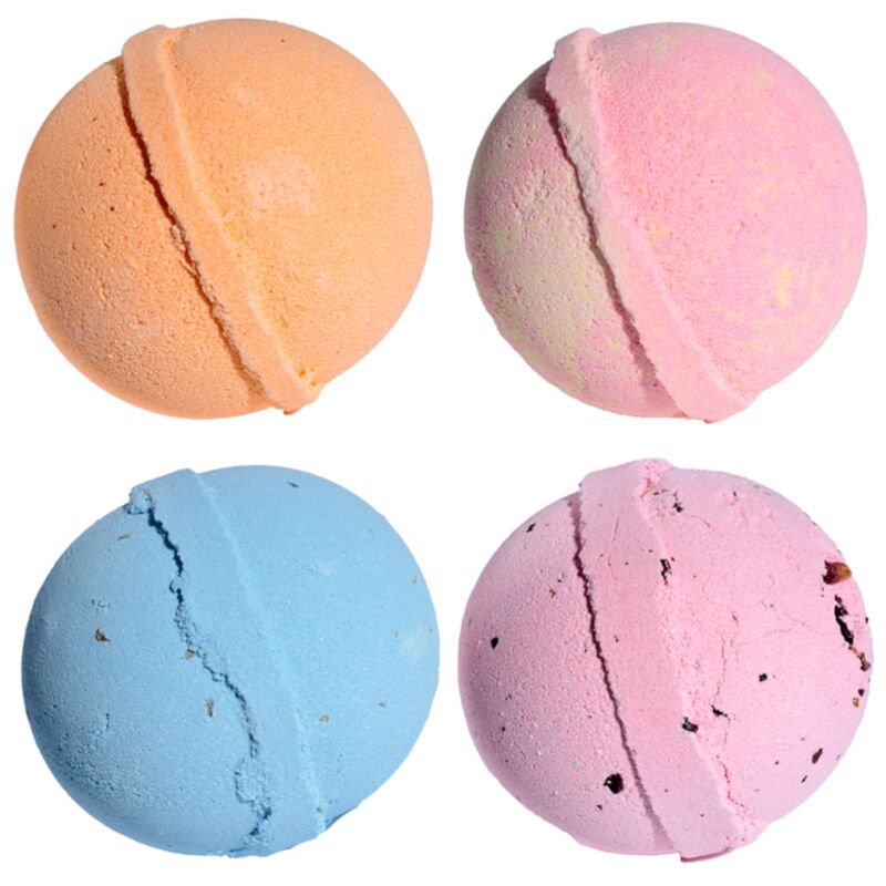 Badebomben-Tablett – Mischung 2 – Rose, Lavendel für Haare, Mandarine und Grapefruit