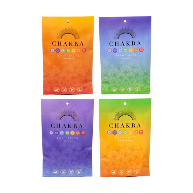 Set mit 4 Chakra-Badepulverbeuteln