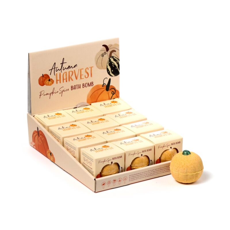 Herbsternte-Kürbis-Badebomben-Geschenkbox