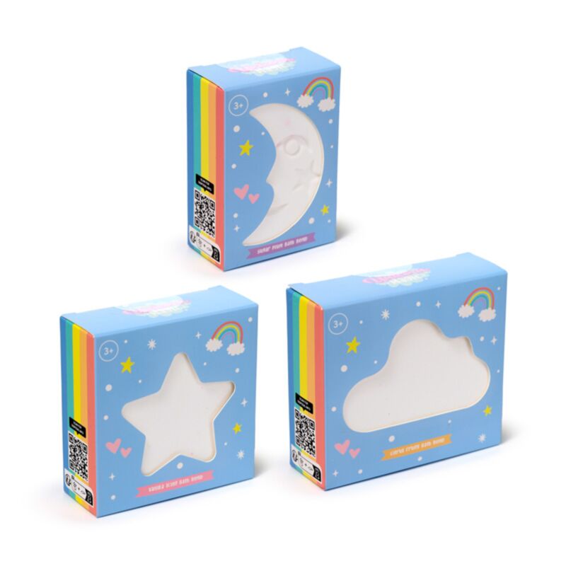 Schwimmende Einhorn-Badebombe mit magischem Regenbogen