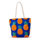 Strandtasche aus Segeltuch mit Ananas-Print