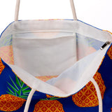 Strandtasche aus Segeltuch mit Ananas-Print