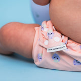 Brombeere | beige lila waschbare Schwimmwindel