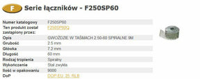 Bostitch nagels van het gezicht 2,50-60 spira q 9m