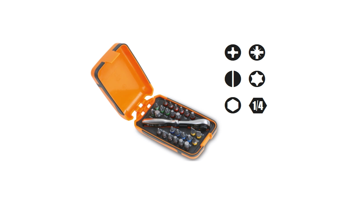 Beta -Ratel -Schlüsselwerkzeuge 860 C27 mit Schraubbitset 27 -Stück in Box