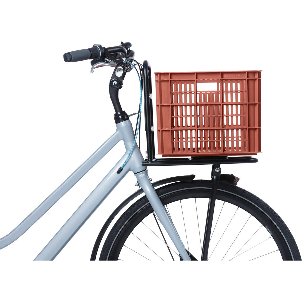 Basil fietskrat l - stor - 40 liter - rød