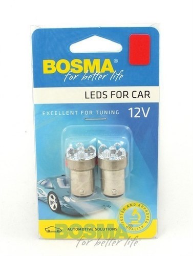 Bosma-Karte A 2 5-Lampe Lamp 12V Bay15d rot