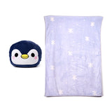 Blankeazzz Adoramals Nico der Pinguin 2-in-1 Kuscheltier-Reisedecke