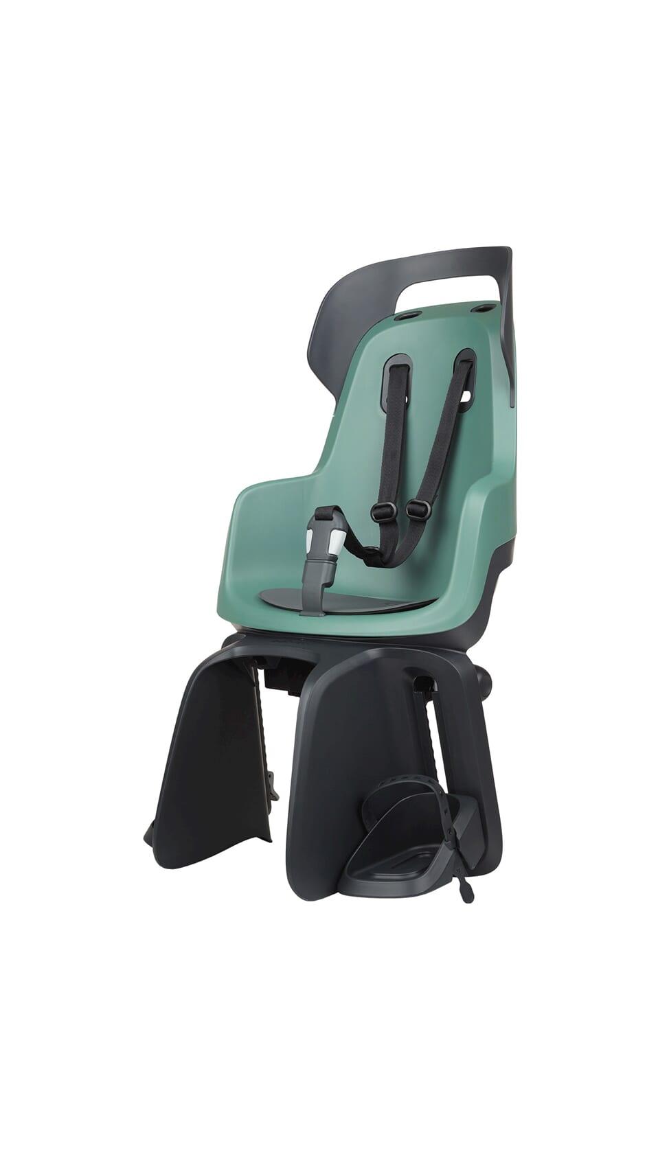 Bobike Go Rs Rücksitz mit Schlafmodus. Farbe: Pepperlich Green, Trägermontage