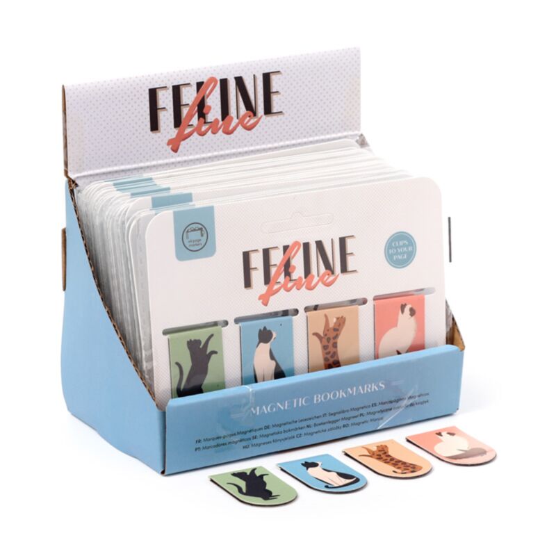 Feline Fine Cats 2025 magnetisches Lesezeichen-Set