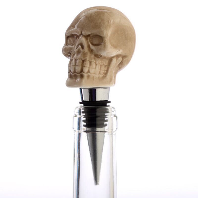 Totenkopf-Flaschenverschluss aus Keramik
