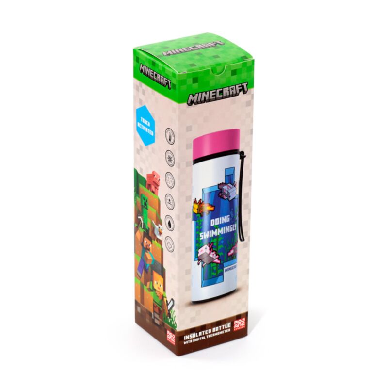Minecraft Axolotl Thermosflasche 450 ml Thermometer