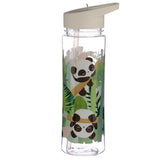 Panda nachhaltige 550-ml-Wasserflasche mit Flip-Strohhalm