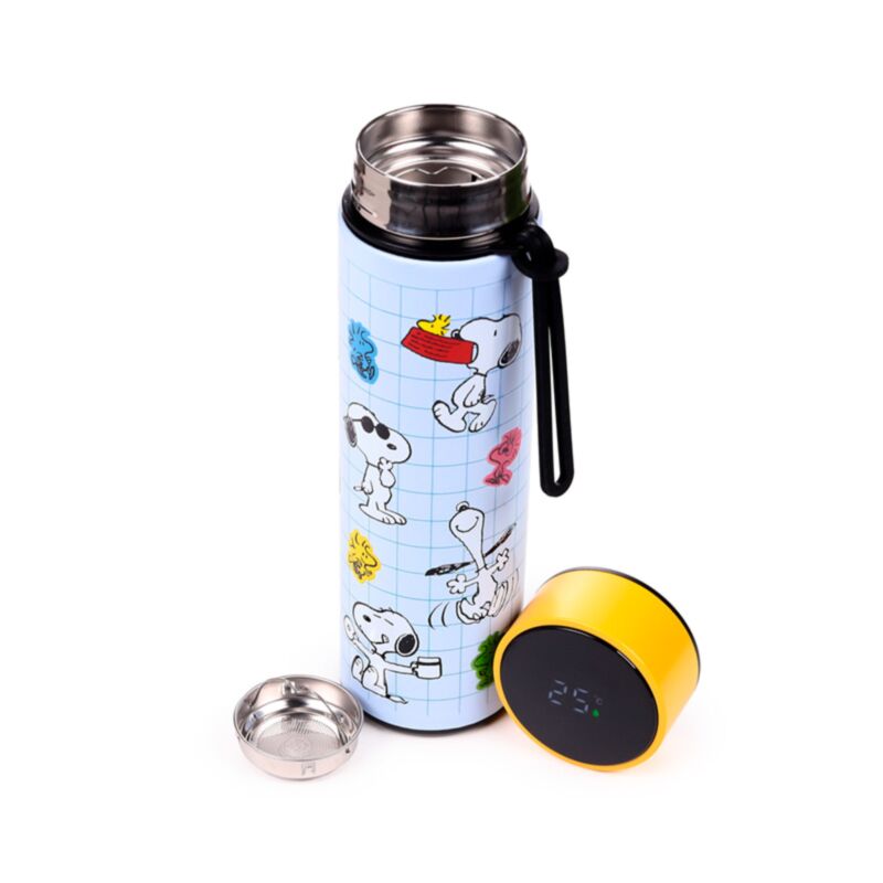 Union Peanuts Snoopy Woodstock Thermoskanne 450 ml Thermometer