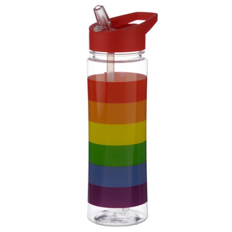 Somewere Regenbogen nachhaltige 550ml Wasserflasche mit Flip-Strohhalm